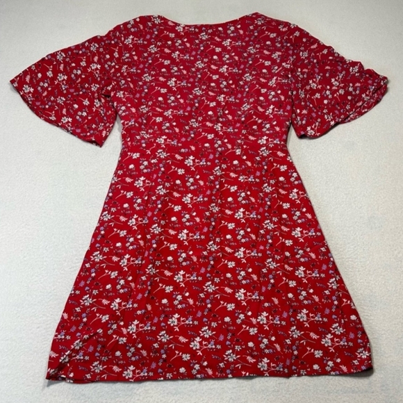 SANCTUARY Girl on Fire Faux wrap. Red and floral print. Size Sm - Picture 11 of 12